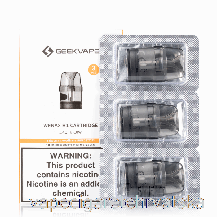 Vape Hrvatska Geek Vape Wenax H1 Zamjenske Pods 1.4ohm Wenax H1 Patrone